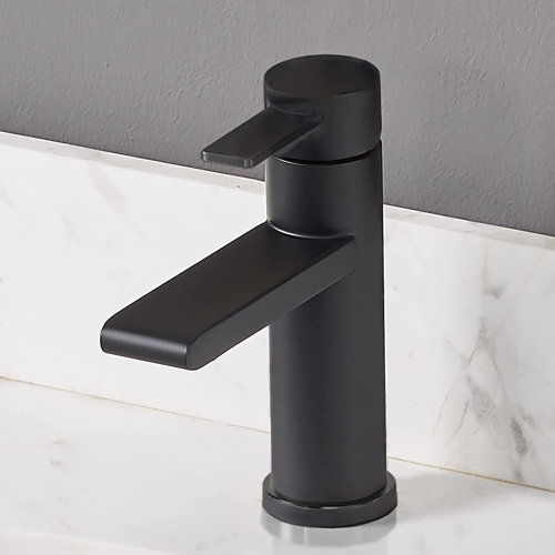 Ufaucet Matte Black Bathroom Faucet, Single Hole Single Handle Vanity Faucet & Reviews - Wayfair ...